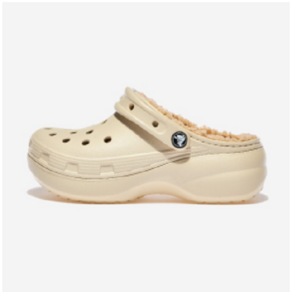 ABC마트키즈 [CROCS] 성인 크록스 클래식 플랫폼 라인드 클로그 우먼스 CLASSIC PLATFORM LINED CLOG W / CRS207938 - BONE(220~260)