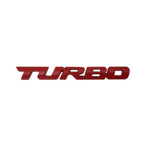 자동차 터보 엠블럼 스티커 / TURBO 뱃지, 무광레드, 1개