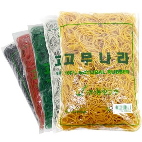 고무나라 노란고무줄 1kg 고무밴드, 1kg고무밴드/120x5/베트남/, 1