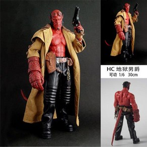 헬보이 지옥 파멸 묵시록 오컬트 악마 1/6 스케일 30cm 피규어, Hellboy, 1개