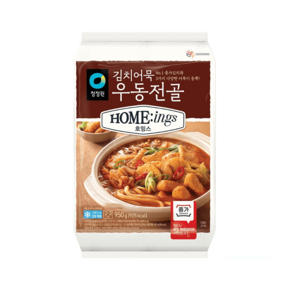 청정원 호밍스 김치어묵 우동전골 950g× 종가볶음김치사용 펜션 간단한 술안주 푸짐한 한끼, 김치어묵 우동전골 950g×1개, 1개, 950g