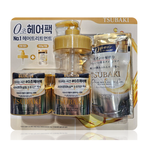 츠바키 0초 헤어팩 180g x 2입 + 리필 150g + 펌프