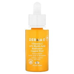 DERMA E 비타민C 10% 멀티-산 래디언스 리퀴드 필 30ml(1fl oz), 1개, 30ml