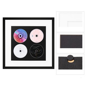 Mar.06 191번 예취 원목 cd 액자 디스크 수납 앨범 소장 dvd 보관용 디스크 수집 액자 벽걸이 전시액자Z