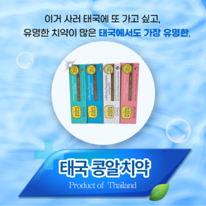 태국 텝타이 콩알 허브 치약 솔트 70g x 3개