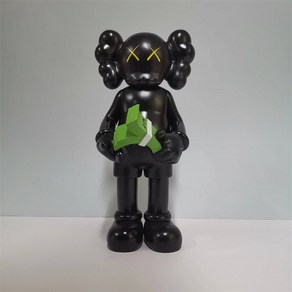 KAWS 카우스 컴패니언 캐시 CASH 돈세는 모형 돈복 돈버는 모델 30cm 피규어, C. 블랙, 1개