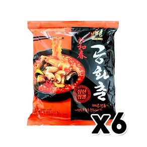 공화춘 삼선짬뽕 봉지면 120g x 6개