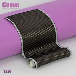 F228 COOVA 탄소 섬유천 흑색 능직 탄소 직물, 1개