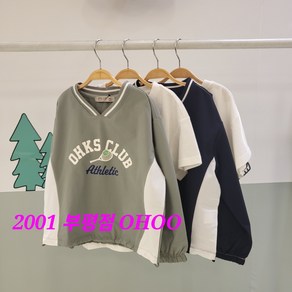 오후 부평점 25'NEW 착용감 가벼워 일상룩으로 최고##멋스럽고 편한 2 in 1 아노락 스웻셔츠[세트 하의와 입으면 코디완성]