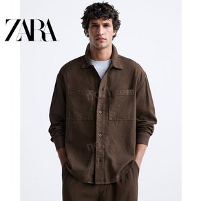 자라옴므 남성 브라운 셔츠 코트 ZARA