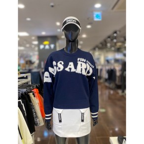 5F [신사] 파사디 골프 여성 24FW 로고 라운드 KP 스웨터 블루 P24FKP316M