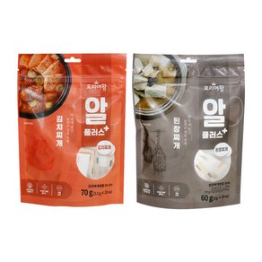 요리여왕 알플러스 된장찌개 60g +김치찌개 70g (동전육수)