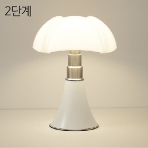 LED 단스탠드 모던플로라 디밍 스탠드조명 밝기조절 2단계 10W LED전구 일체형, 화이트