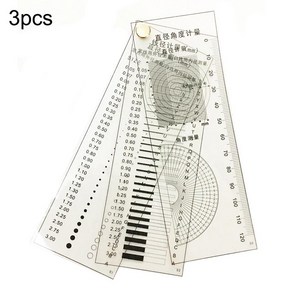 게이지 검사 PET 포인트 표면 얼룩 대비 도트 투명 게이지 필름 1 품질 세트 비교 균열 라인 카드, 3개