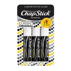 ChapStick 클래식 립밤 오리지날 0.15온스 3개입 낱개포장 (당일 출고 5일 내 배송 완료), 3 Count (Pack of 1), 3개