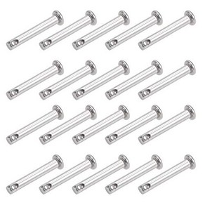 uxcell Single Hole Clevis Pins - 4mm X 25mm Flat H Uxcell 단일 구멍 클레비스 핀 - 4mm X 25mm 플랫 헤드 304 스테인레스, 1개