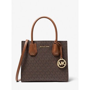 Michael Kors 블랙 프라이데이 머서 미디엄 로고 천연 가죽 아코디언 크로스바디 백