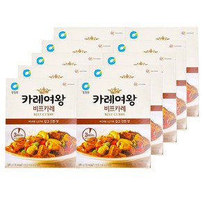 대상 PARTSCANNER 청정원 카레 여왕 비프카레 160g 1인분, 10개