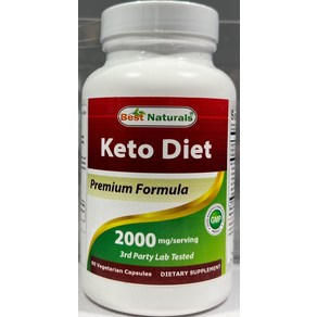 Best Natuals Keto Diet Fomula 2000mg 90 Capsules - EXP: 5/25 824979, 1개