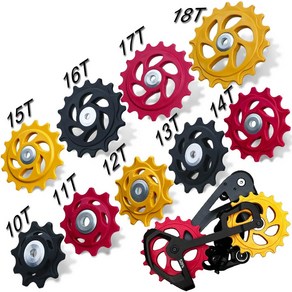 MTB SRAM X7 X9 GX X7 X9 용 리어 스위치 롤러 스위치 롤러 10T 11T 12T 13T 14T 15T 16T 17T 18T 시마노, 14)14T 1pcs - Red, 1개