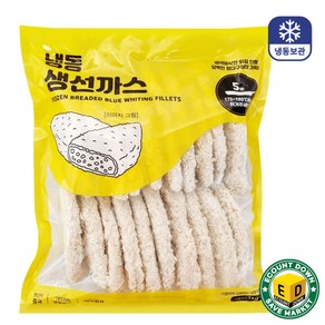 [아이스박스무료] 흰살 생선까스 1kg 청대구살 40% 생선커틀렛, 1개