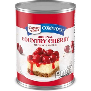 던컨하인즈 Comstock 오리지널 컨트리 체리 파이 필링 및 토핑 21 온즈, 595g, 1개