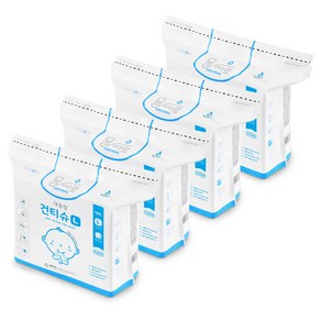 물따로 대용량 건티슈 4팩 (200매x4팩160매x4팩), L (200mmx200mm) / 160매x4팩, 4개