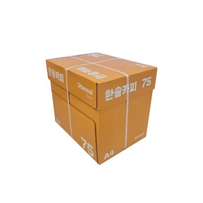 한솔복사용지 A4 (75g) 1BOX 2500매_T, 1박스, 단품