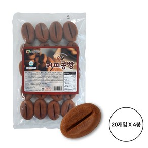 알앤알 커피콩빵 커피맛 20개입 X 4봉, 4세트, 180g