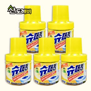 산도깨비 슈퍼청 변기세정제 병타입, 180g, 5개