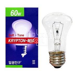 10개입 일광 국산 백열등 크립톤 60W (220V) M50