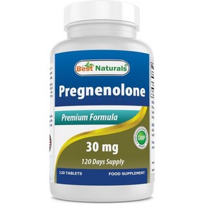 Best Natuals Pegnenolone 30 mg 120 Tablets 120 Count Pack of 2, 120 Count (Pack of 1)