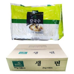 미농식품 생면 생칼국수 1박스, 2kg, 6개