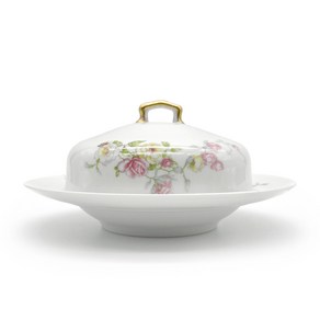 Antique 하빌랜드 리모쥬 Fance CA Depose 버터 디쉬 치즈 보관용기 브런치 명품도자기, 1개