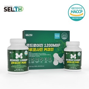 SELTH 콘드로이친 1200MBP 글루코사민 커큐민 90정x2병, 2박스, 60정