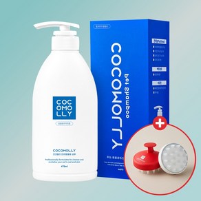 [목욕세트] 코코몰리 프리미엄 자연유래 저자극 강아지 판테놀 샴푸 470ml + 실리콘 목욕 브러쉬, 강아지샴푸 470ml + 화이트 실리콘 목욕 브러쉬, 1개