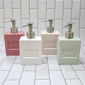 허니상점 세라믹 Bath 사각 심플 깔끔한 호텔 욕실 디스펜서 세제통 /4colo, 그린, 1개