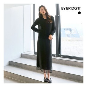 [바이브리짓] (25SS) 샤이닝 시스루 레이어드 스커트