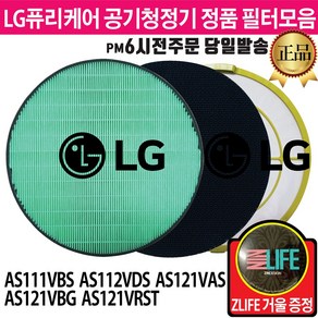 LG 퓨리케어 공기청정기 정품 필터 AS112VDS AS111VBS AS121VAS AS121VBG AS121VRST (즐라이프거울 무기한증정), 1.극세 필터