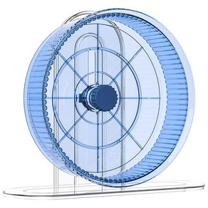 슈슈펫 햄스터 저소음 크리스탈 21cm 햄스터 쳇바퀴, 1개, 블루