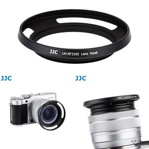 [JJC] 후지XC 15-45mm F3.5-5.6 카메라 렌즈 후드 LH-XF1545, 블랙, 1개