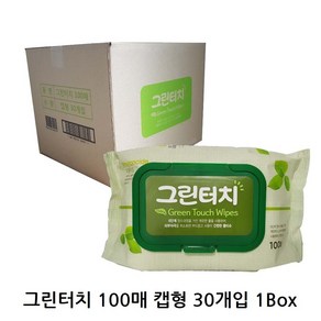 그린터치물티슈 1박스, 35g, 100매입, 30개