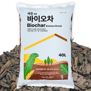 세경팜 유기 바이오차 훈탄 토양개량제 숯 영양제 비료 분갈이흙, 1개, 40L