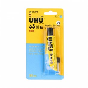 독일 UHU 우후 하트 투명 접착제 35ml 프라모델 모형, 1개