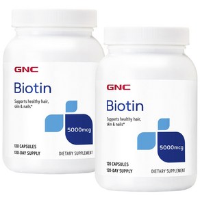 GNC 비오틴 5000mcg 글루텐 프리 무설탕 캡슐