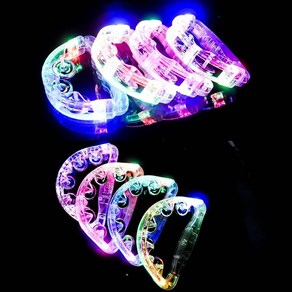 HNDC 혀누닷컴 led 미니 탬버린 15cm 22cm 예쁜 노래방 생일파티 탬버린