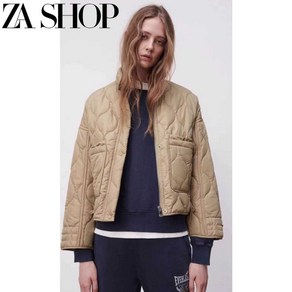 ZARA 여성점퍼 30대 40대 데일리룩 캐주얼 루즈 라이트 퀄팅 재킷