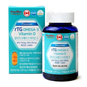 알티지 오메가3 비타민D 1201mg x 90캡슐 EPA 및 DHA 함유유지 비타민D, 1개, 90정