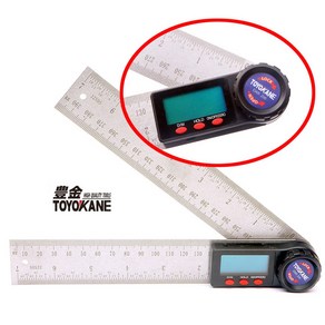 디지털 각도기 200mm 스테인레스 직각자 각도 조절 직자 각도자 미터법 영국식 눈금 전자 디지탈 경사계 측정기 앵글 게이지 ANGEL 수평자 스덴레스 측정 자 길이 미터, 1개