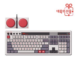 8Bitdo Reto108 레트로 무선 기계식 키보드 풀배열 108키 무선 키보드, 백축, N Edition, 그레이